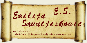 Emilija Savuljesković vizit kartica